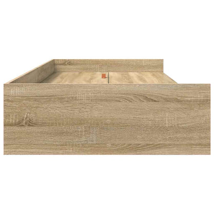 Storage Bed Frame Sonoma Oak 75 x 190 cm Engineered wood