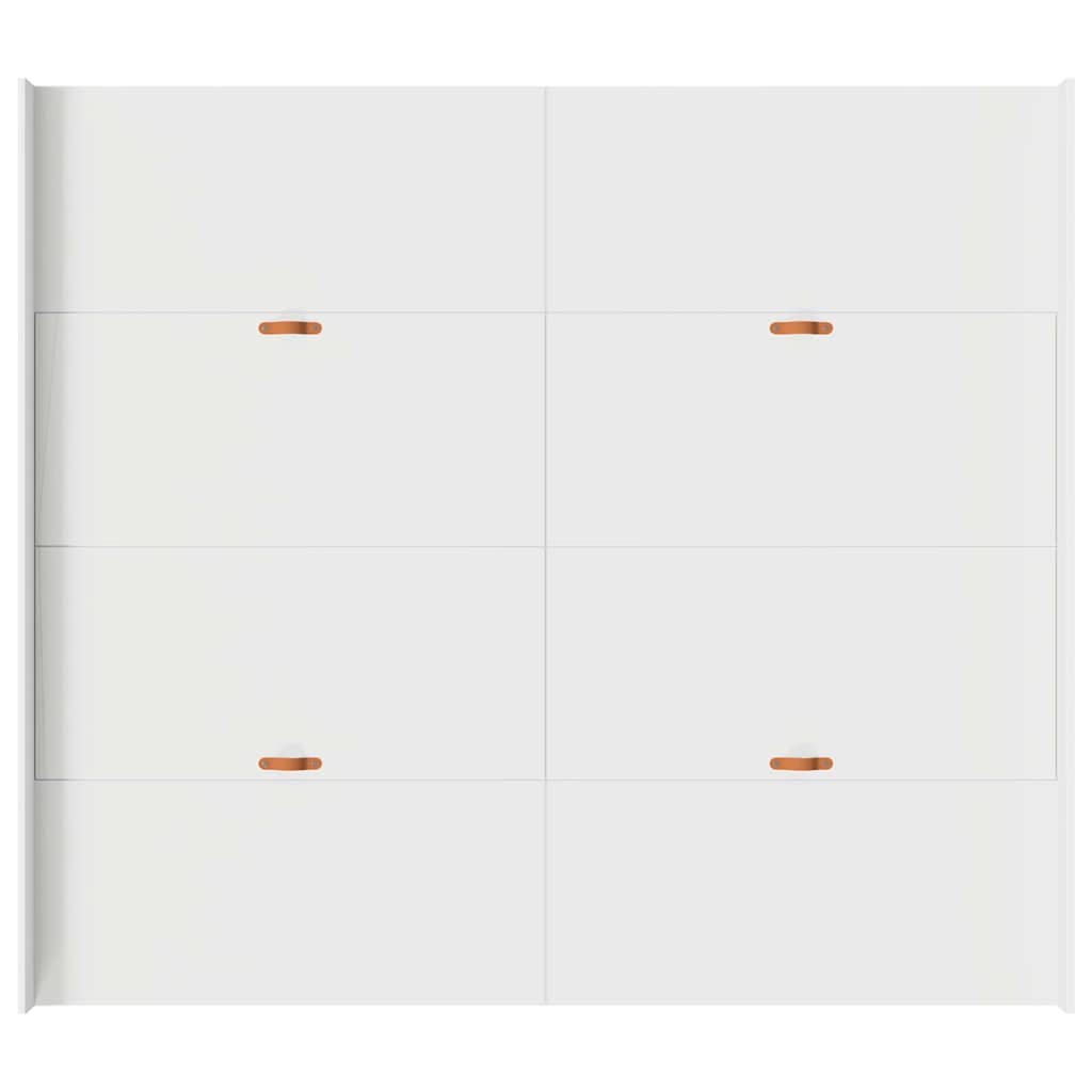 Storage Bed Frame White 200 x 200 cm Engineered Wood