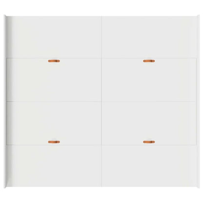 Storage Bed Frame White 200 x 200 cm Engineered Wood