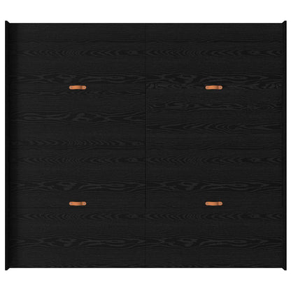 Storage Bed Frame Black Oak 180 x 200 cm Engineered Wood