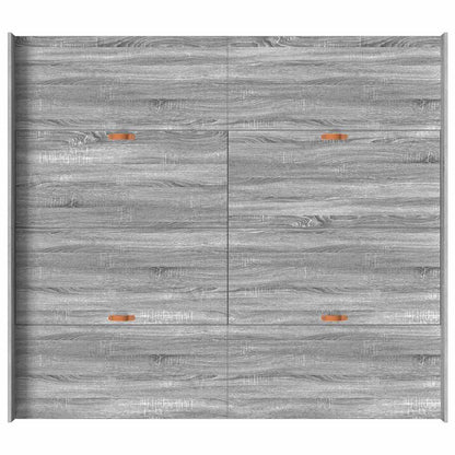 Storage Bed Frame Grey Sonoma 180 x 200 cm Engineered Wood