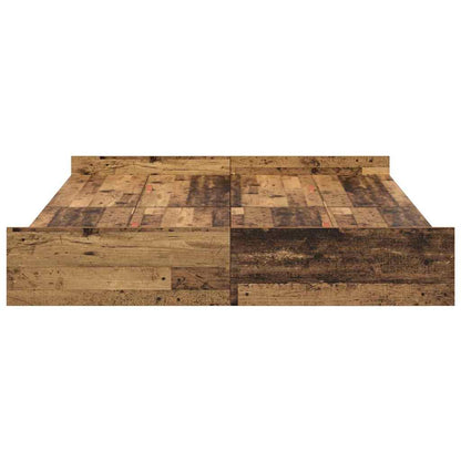 Storage Bed Frame Old Wood 160 x 200 cm Engineered Wood