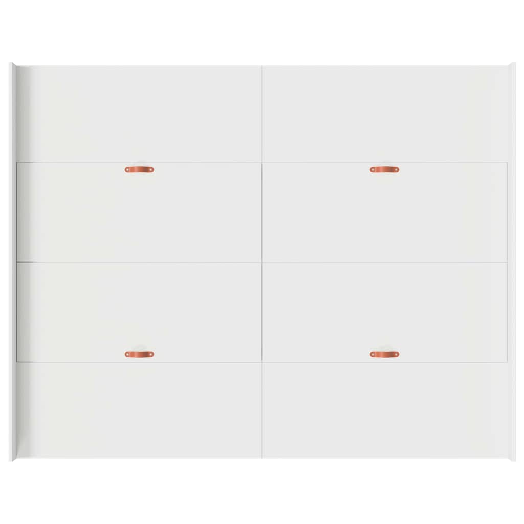 Storage Bed Frame White 150 x 200 cm Engineered Wood