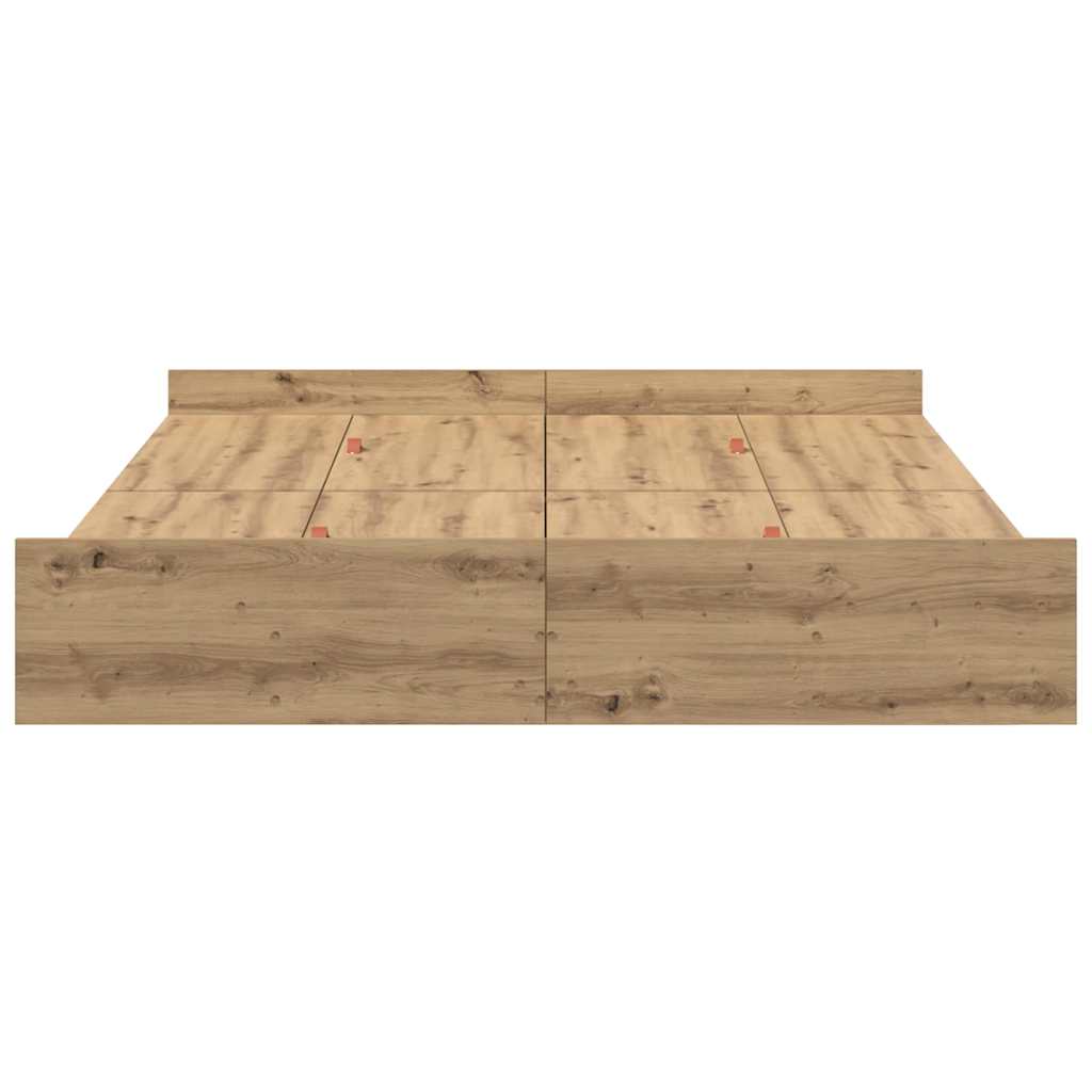 Storage Bed Frame Artisan Oak 150 x 200 cm Engineered Wood