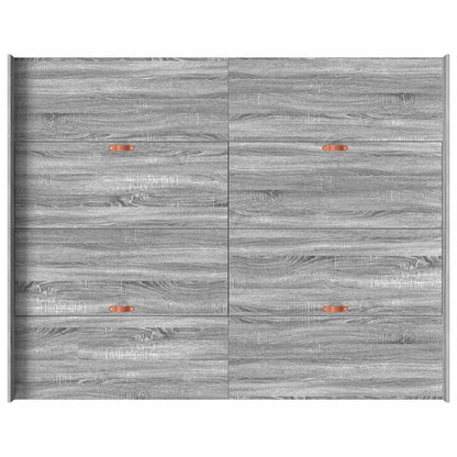 Storage Bed Frame Grey Sonoma 140 x 200 cm Engineered Wood