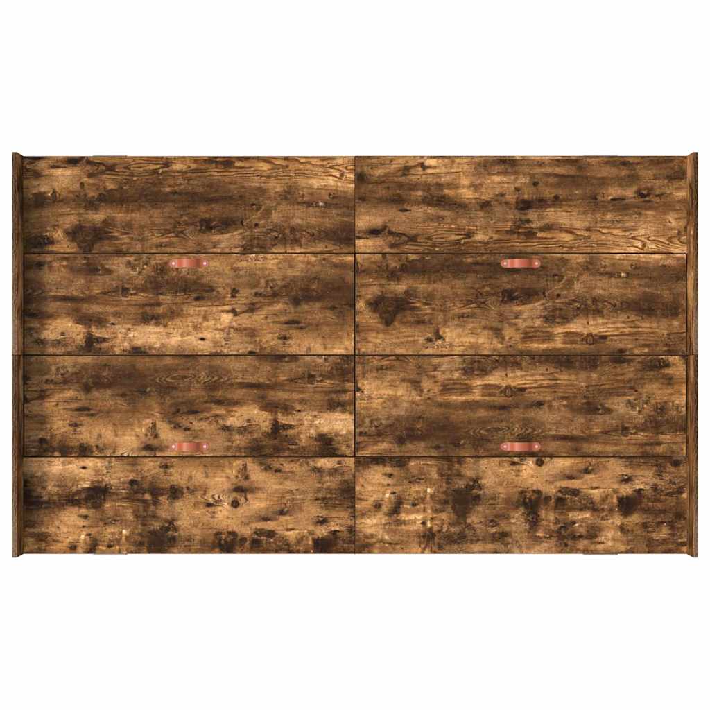 Storage Bed Frame Smoked Oak 120 x 200 cm Engineered Wood