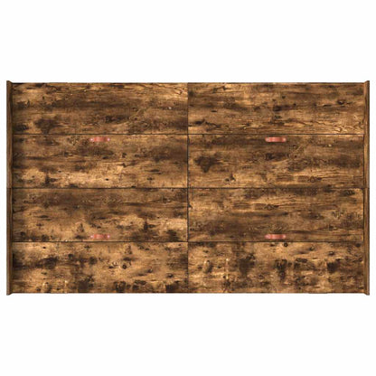 Storage Bed Frame Smoked Oak 120 x 200 cm Engineered Wood