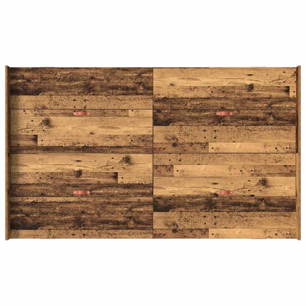 Storage Bed Frame Old Wood 120 x 200 cm Engineered Wood