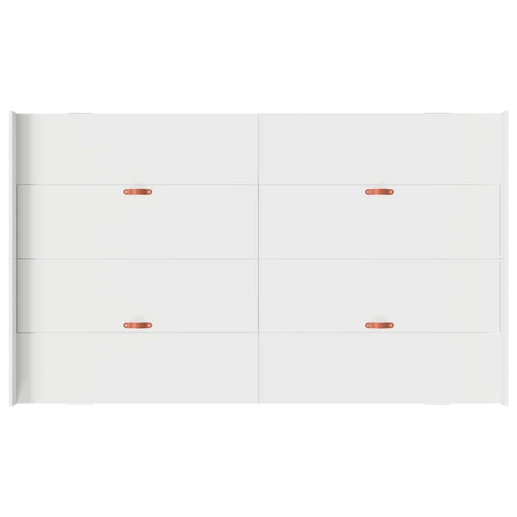 Storage Bed Frame White 120 x 190 cm Engineered Wood