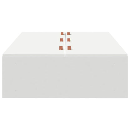 Storage Bed Frame White 80 x 200 cm Engineered Wood