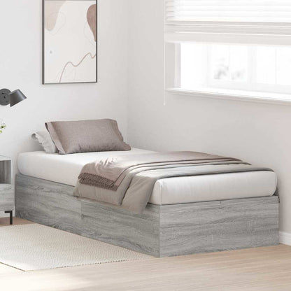 Bed Frame with Storage Grey sonoma 80 x 200 cm Engineered wood