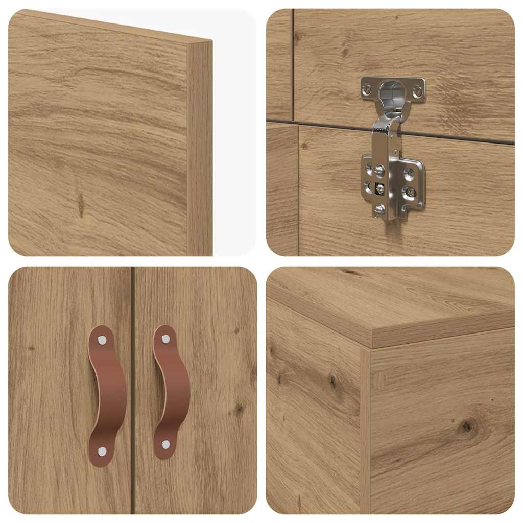 Bed Frame with Storage Artisan oak 80 x 200 cm Engineered wood