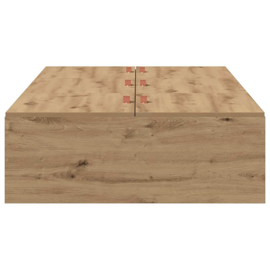 Bed Frame with Storage Artisan oak 80 x 200 cm Engineered wood