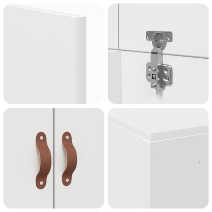 Storage Bed Frame White 90 x 200 cm Engineered Wood