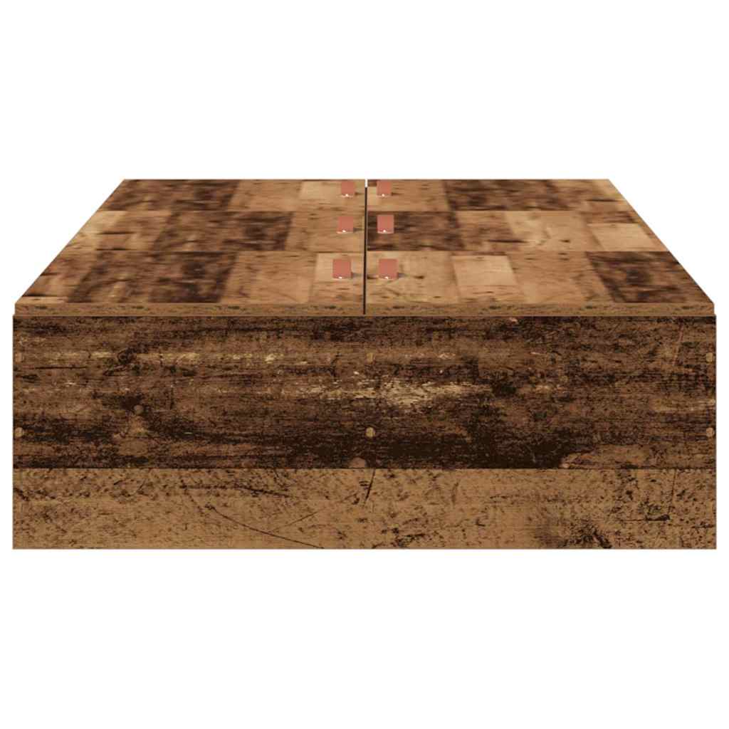 Bed Frame with Storage Old wood 90 x 200 cm Engineered wood