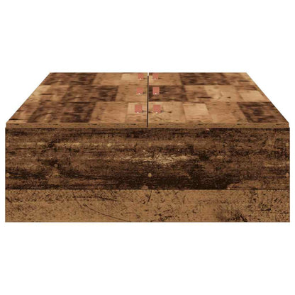 Bed Frame with Storage Old wood 100 x 200 cm Engineered wood