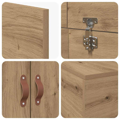 Bed Frame with Storage Artisan oak 100 x 200 cm Engineered wood