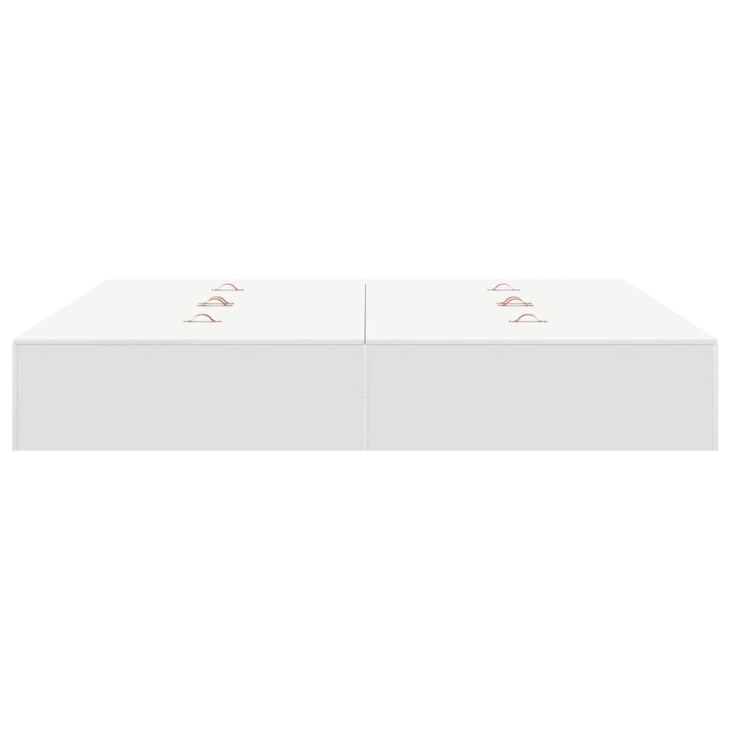 Storage Bed Frame White 200 x 200 cm Engineered Wood