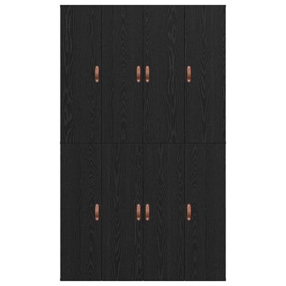 Bed Frame with Storage Black oak 120 x 200 cm Engineered wood