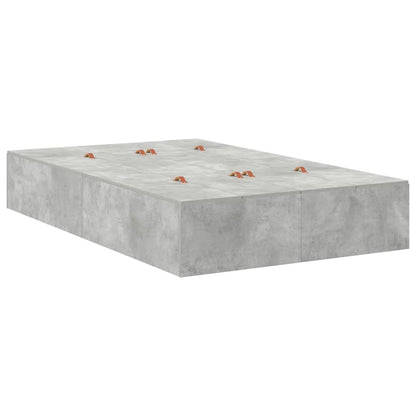 Storage Bed Frame Concrete Grey 120 x 200 cm Engineered Wood