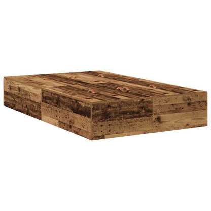 Bed Frame with Storage Old wood 120 x 200 cm Engineered wood