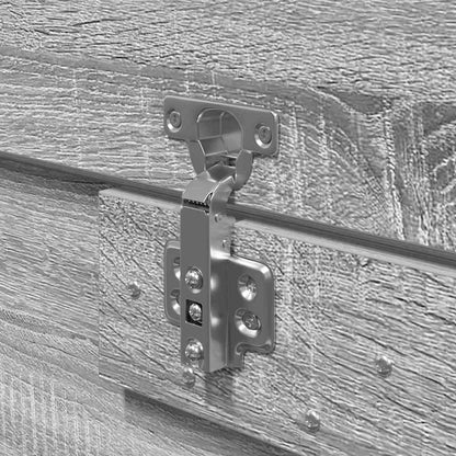 Bed Frame with Storage Grey sonoma 150 x 200 cm Engineered wood