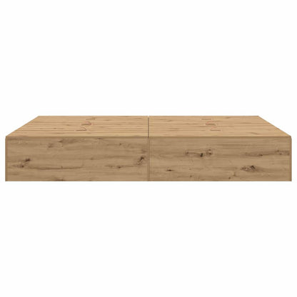 Bed Frame with Storage Artisan oak 150 x 200 cm Engineered wood