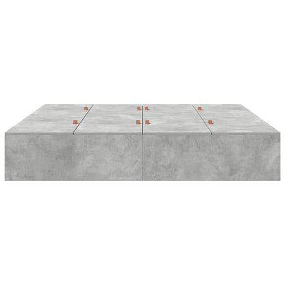 Storage Bed Frame Concrete Grey 180 x 200 cm Engineered Wood