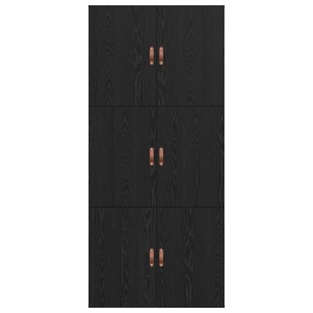 Bed Frame with Storage Black oak 75 x 190 cm Engineered wood