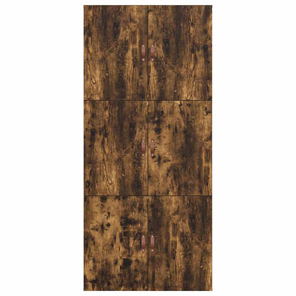 Bed Frame with Storage Smoked oak 75 x 190 cm Engineered wood