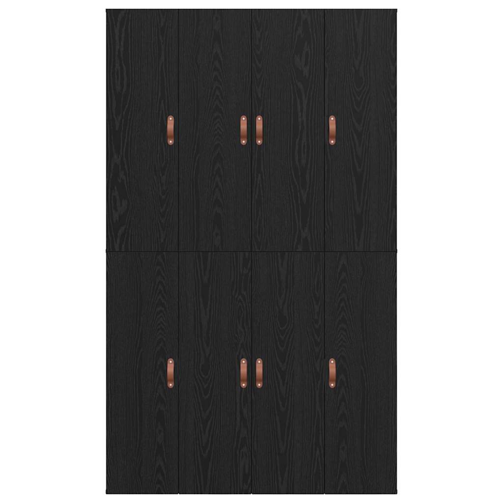 Bed Frame with Storage Black oak 120 x 190 cm Engineered wood