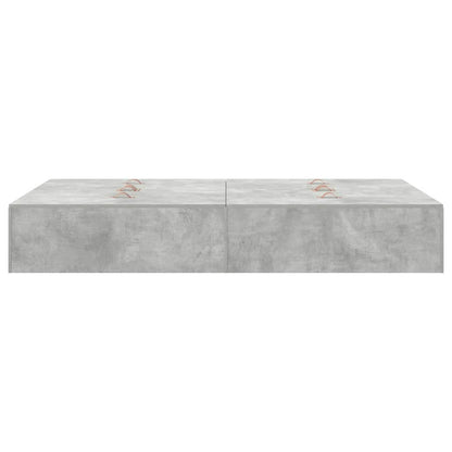 Storage Bed Frame Concrete Grey 120 x 190 cm Engineered Wood