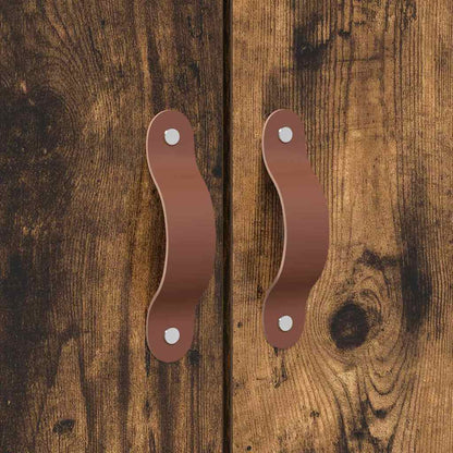 Bed Frame with Storage Smoked oak 120 x 190 cm Engineered wood