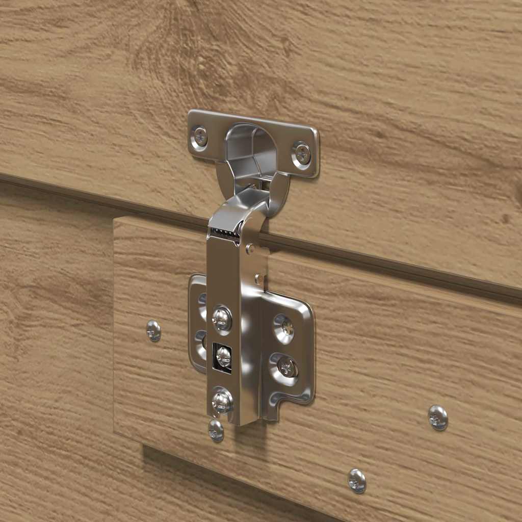 Bed Frame with Storage Artisan oak 120 x 190 cm Engineered wood