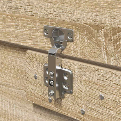 Bed Frame with Storage Sonoma oak 135 x 190 cm Engineered wood