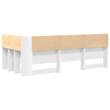 Storage Headboard with Shelf White 80 cm Engineered Wood