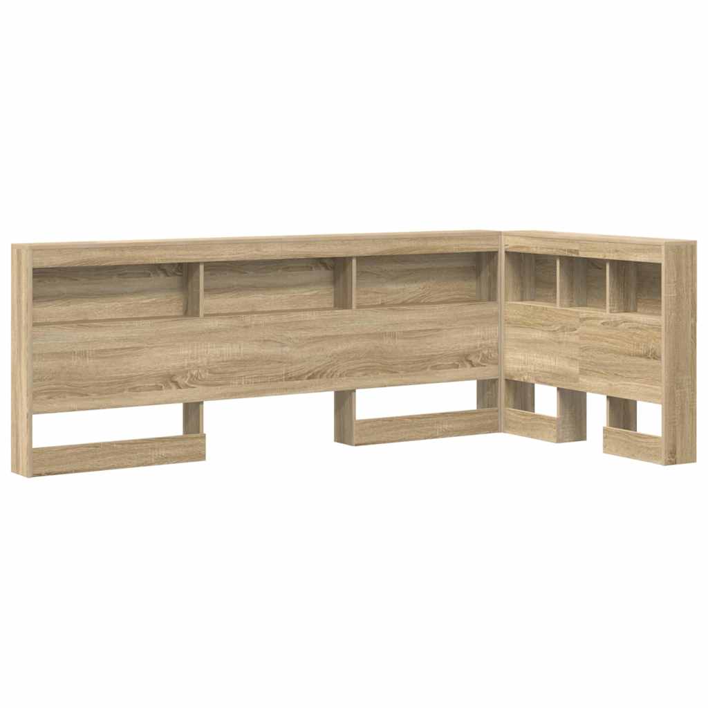 Storage Headboard with Shelf Sonoma Oak 80 cm Engineered Wood