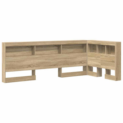 Storage Headboard with Shelf Sonoma Oak 80 cm Engineered Wood