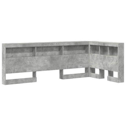 Storage Headboard Concrete Grey 80 cm Engineered Wood