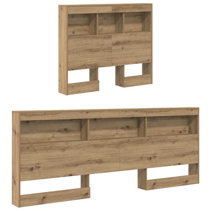 Storage Headboard with Shelf Artisan Oak 80 cm Engineered Wood