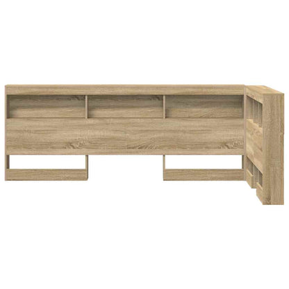 Storage Headboard with Shelf Sonoma Oak 90 cm Engineered Wood