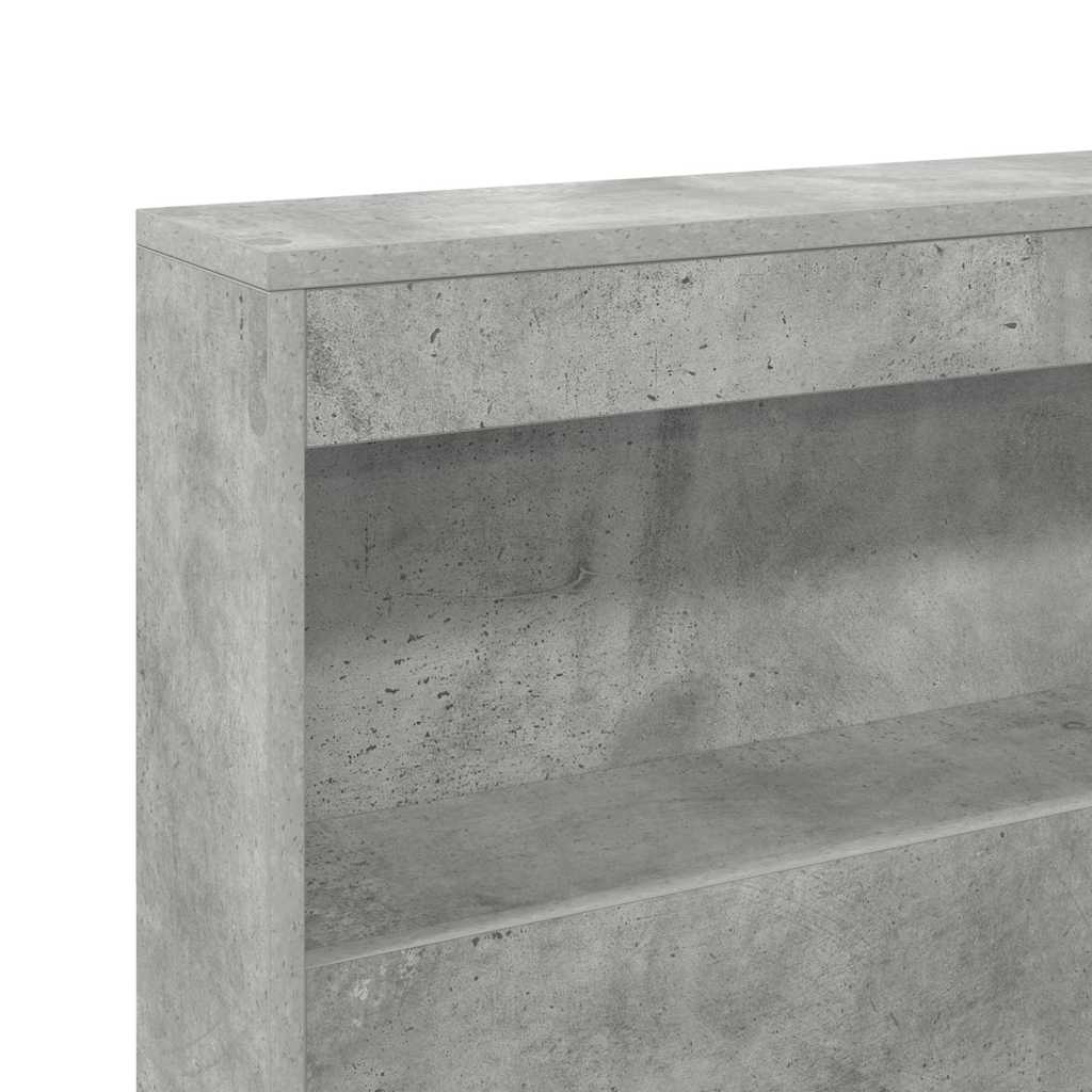 Storage Headboard Concrete Grey 90 cm Engineered Wood