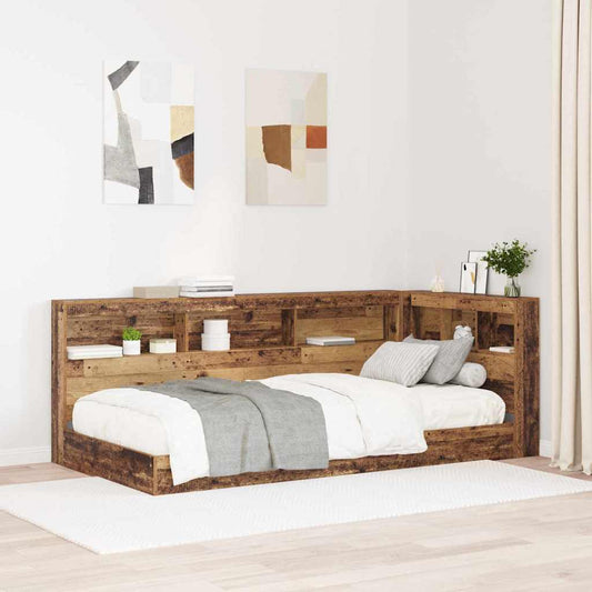 Storage Headboard with Shelf Old Wood 100 cm Engineered Wood