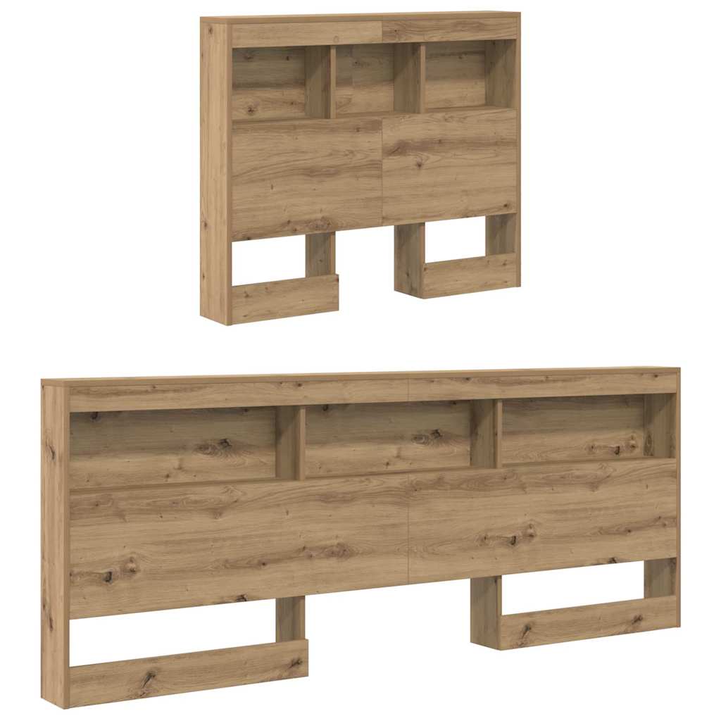 Storage Headboard with Shelf Artisan Oak 100 cm Engineered Wood