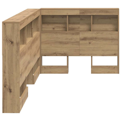 Storage Headboard with Shelf Artisan Oak 100 cm Engineered Wood