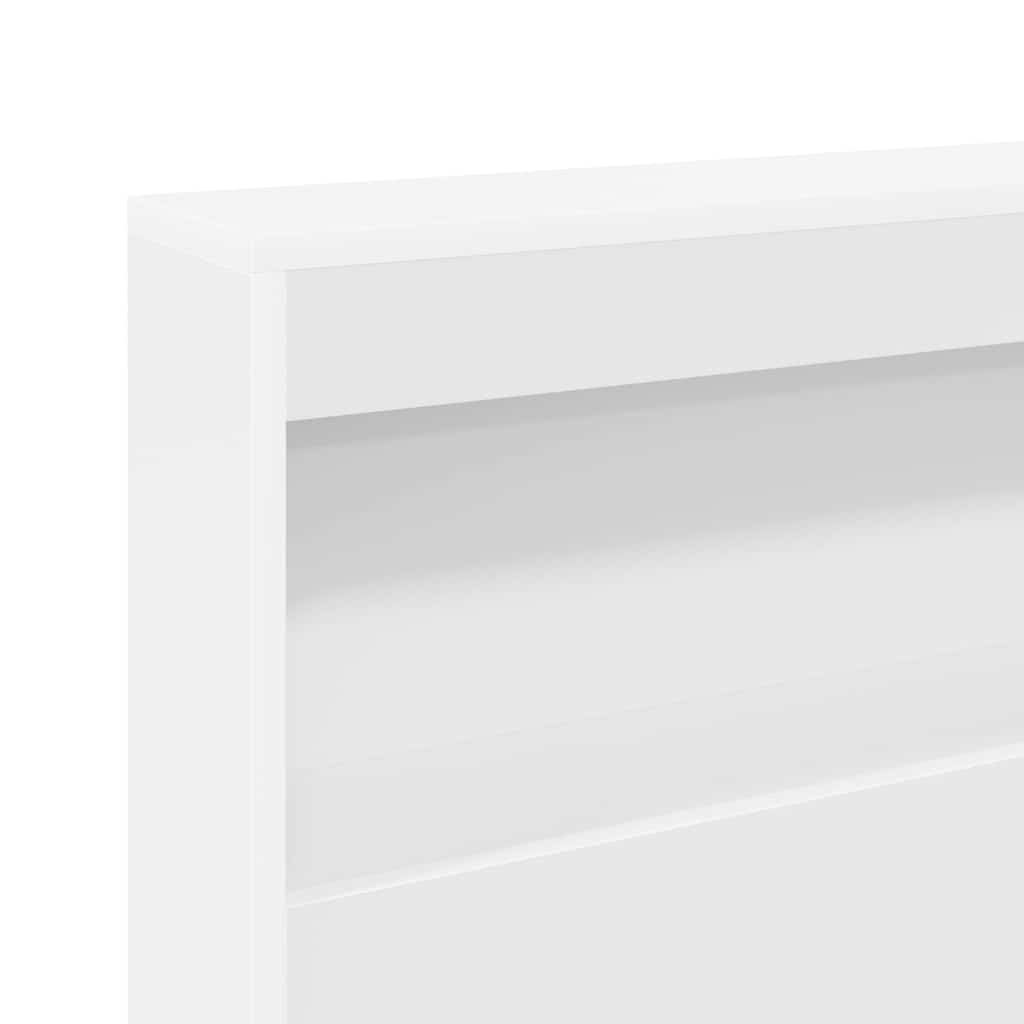 Storage Headboard with Shelf White 120 cm Engineered Wood