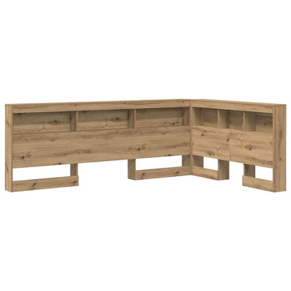 Storage Headboard with Shelf Artisan Oak 120 cm Engineered Wood