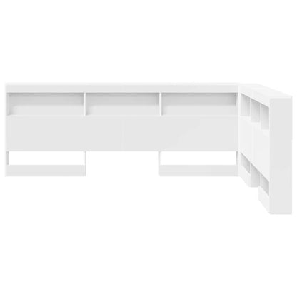 Storage Headboard with Shelf White 150 cm Engineered Wood