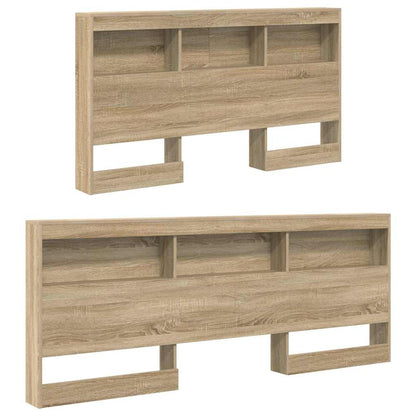 Storage Headboard with Shelf Sonoma Oak 150 cm Engineered Wood
