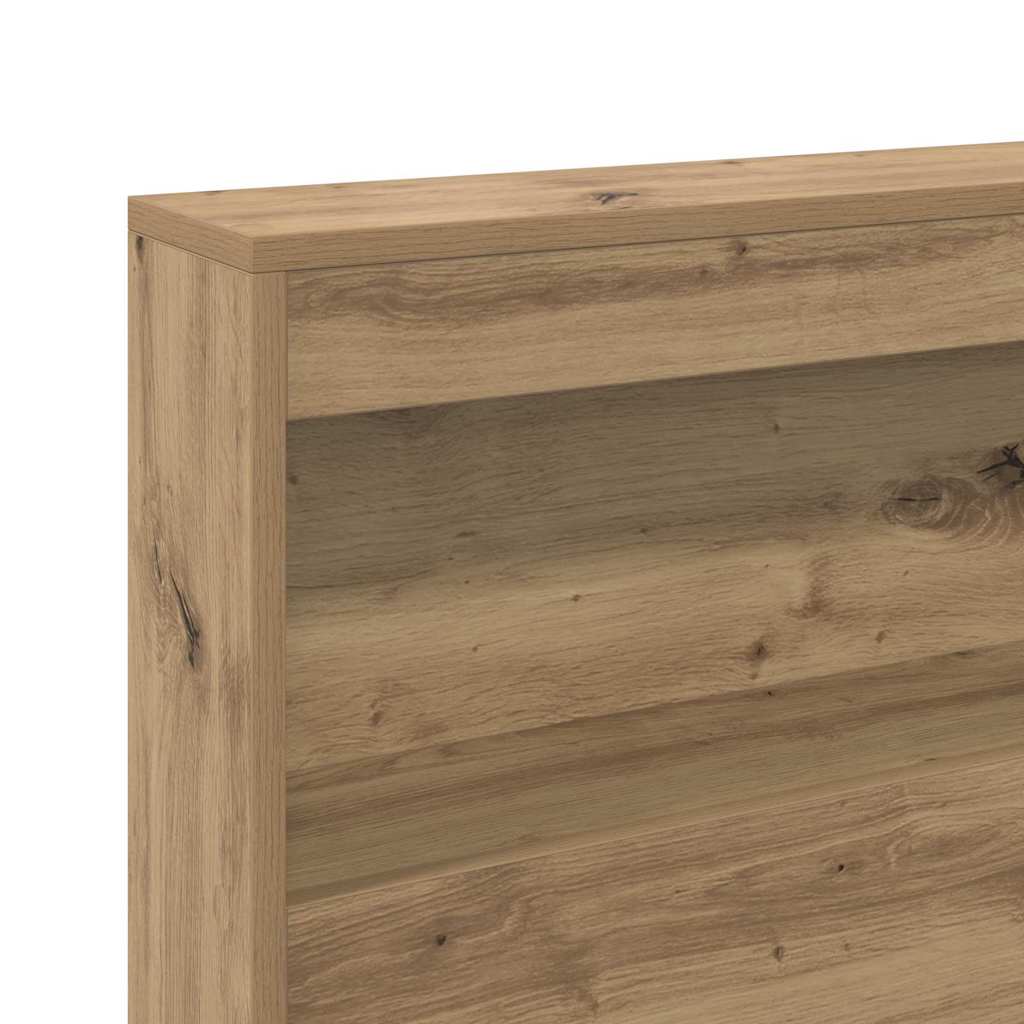 Storage Headboard with Shelf Artisan Oak 180 cm Engineered Wood